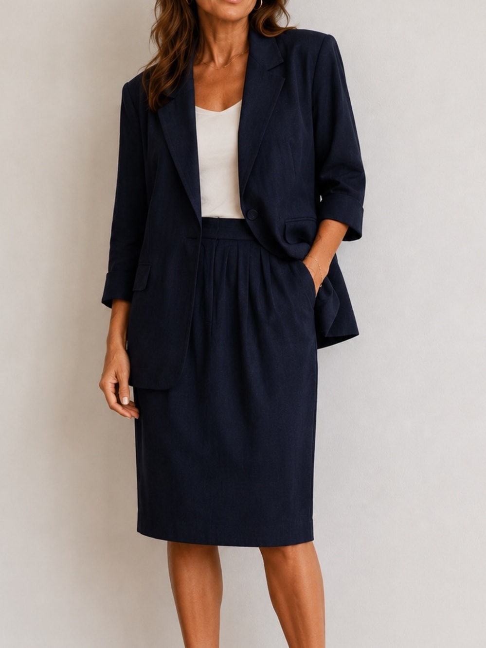 Vintage Casual‎ Corner Navy Suit